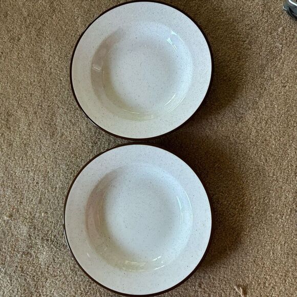 Jackson Custom China Restaurant Ware 9 1/4” Bowls Brown Stripes - Picture 1 of 12